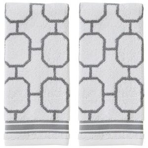 Vern Yip by SKL Home Lithgow 2 piece Hand Towel Set, Grey, 2 Pc Set