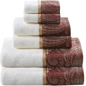 Madison Park Whitman Jacquard 6-piece Bath Towel Set, Red