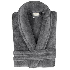Classic Turkish Towels Shawl Collar 550 GSM Turkish Terry Cloth Robe With Pockets and Self-Tie Belt, Women's, Size: Large, Grey