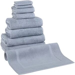 Classic Turkish Towels Genuine Cotton Soft Absorbent Arsenal 9 Piece Set With 2 Bath Towels, 2 Bath Sheets, 2 Hand Towels, 2 Washcloths, and a Bath