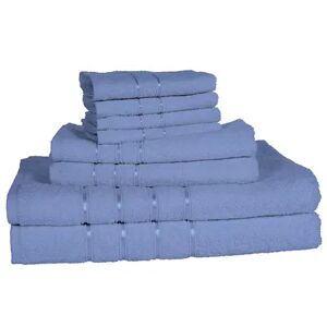 Portsmouth Home 8-piece Plush Bath Towel Set, Blue, 8PC SET