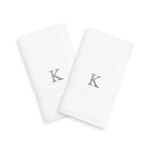 Linum Home Textiles 2-pack Silver-Tone Monogram Hand Towel, Grey