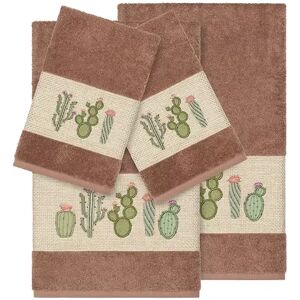 Linum Home Textiles Turkish Cotton Mila 4-piece Embellished Towel Set, Multicolor