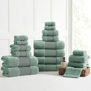Amrapur Air Cloud 18-piece Bath Towel Set, Green