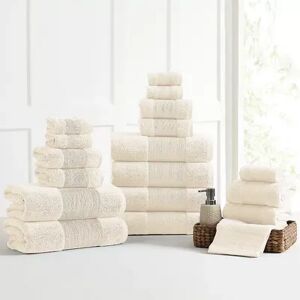 Amrapur Air Cloud 18-piece Bath Towel Set, White