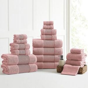 Amrapur Air Cloud 18-piece Bath Towel Set, Pink