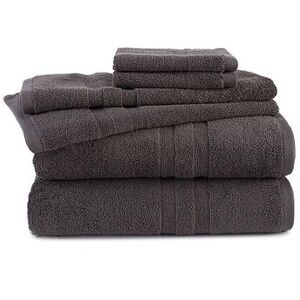 Martex 6-piece Purity Antimicrobial Towel Set, Dark Grey, 6 Pc Set