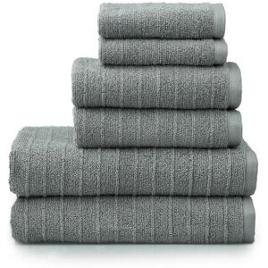 Welhome James 6-piece Bath Towel Set, Grey, 6 Pc Set