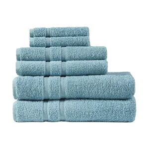 510 Design Aegean Turkish Cotton 6-piece Bath Towel Set, Turquoise/Blue, 6 Pc Set