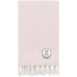 Linum Home Textiles Turkish Cotton Personalized Fun In Paradise Pestemal Beach Towel, Pink