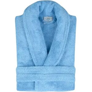 Classic Turkish Towels Shawl Collar 550 GSM Turkish Terry Cloth Robe With Pockets and Self-Tie Belt, Women's, Size: Medium, Brt Blue