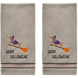 SKL Home Happy Halloweenie 2-piece Hand Towel Set, Grey