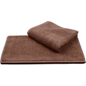 Classic Turkish Towels Genuine Cotton Soft Absorbent Meital Bath Mat 2 Piece Set, Red/Coppr