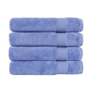 Classic Turkish Towels Genuine Cotton Soft Absorbent Amadeus Bath Towels 30x54 4 Piece Set, Brt Blue