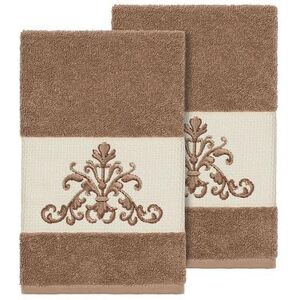 Linum Home Textiles Scarlet Embellished Hand Towel Set, Multicolor, 4PC SET