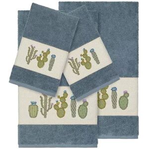 Linum Home Textiles Turkish Cotton Mila 4-piece Embellished Towel Set, Multicolor