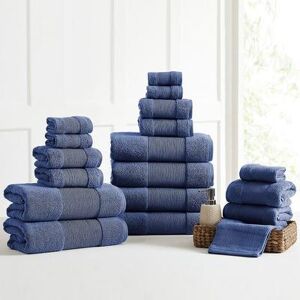 Amrapur Air Cloud 18-piece Bath Towel Set, Blue