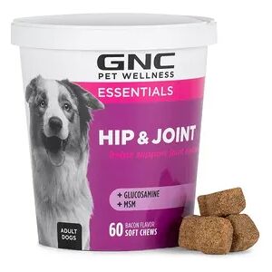 GNC Pets ESSENTIALS, Hip & Joint, All Dog, 60-ct 2.2g Soft Chews, Multicolor