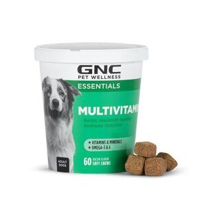 GNC Pets ESSENTIALS, Multivitamin, All Dog, 60-ct 2.2g Soft Chews, Multicolor