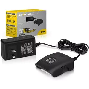 Enventor 20V MAX Battery Quick Charger Replacement, Grey