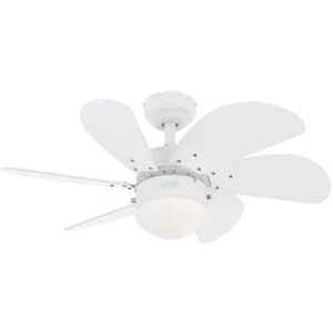 Westinghouse Turbo Swirl Lighting 30 Inch Ceiling Fan w/ Dimmable LED Light, White