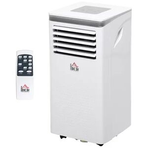 HOMCOM 7000 BTU Portable Mobile Air Conditioner Cooling Dehumidifying and Ventilating with Remote Control White, White Gre