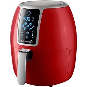 Brentwood Appliances Brentwood Small 1400 Watt 4 Quart Electric Digital Air Fryer with Temperature Control in Red, Brt Red