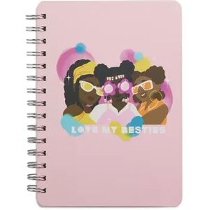 Bioworld Black History Month Love My Besties Spiral Bound Journal, Pink