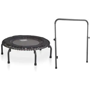 JumpSport 370 PRO Indoor Heavy Duty 39-Inch Trampoline with Handle Bar Accessory, Grey