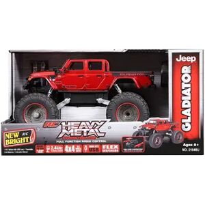 New Bright 1:18 Remote Control 4x4 Heavy Metal Jeep Gladiator RC Car, Red