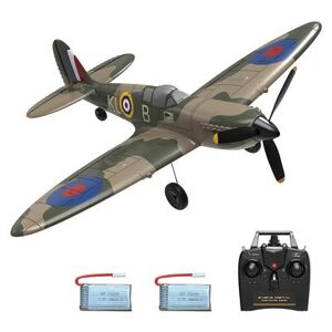 VOLANTEXRC 4-CH Spitfire One Key Remote Control Airplane with Xpilot Stabilizer, Multicolor