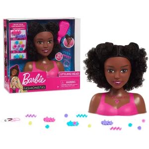 Just Play Barbie Black Hair Small Styling Head, Multicolor