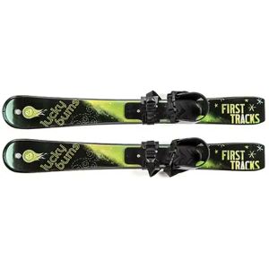 Lucky Bums Toddler Kids Beginner Plastic Snow Skis w/ Adjustable Bindings, Green