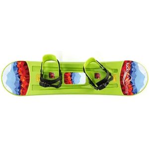 Lucky Bums 120CM Youth Snow Kids Plastic Snowboard w/ Adjustable Bindings, Green