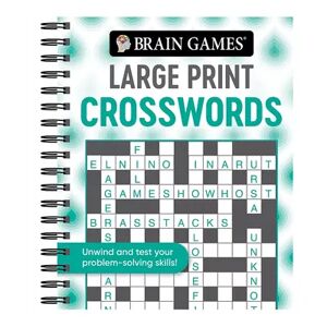Brain Games Large Print Crosswords, Multicolor