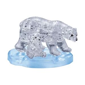 University Games 3D Crystal Puzzle - Polar Bear and Baby 40-Pieces, Multicolor