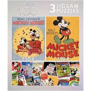 Ceaco Disney 3-in-1 Puzzle Set, Grey