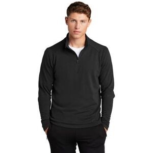 Sport-Tek ST273 Lightweight French Terry 1/4-Zip Pullover T-Shirt in Black size Large Polyester Blend
