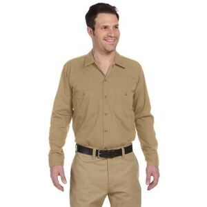 Dickies LL535 Men's 4.25 oz. Industrial Long-Sleeve Work Shirt in Desert Sand size 4XL L535