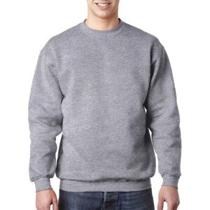 Bayside BA1102 Adult 9.5 oz. 80/20 Heavyweight Crewneck Sweatshirt in Dark Ash size 2XL 1102