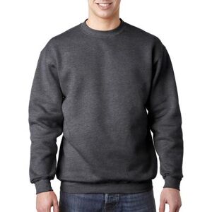 Bayside BA1102 Adult 9.5 oz. 80/20 Heavyweight Crewneck Sweatshirt in Charcoal Heather size 3XL 1102