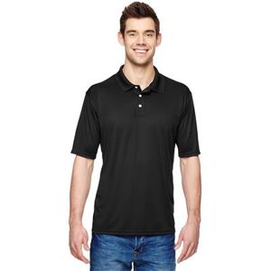 Hanes 4800 Men's 4 oz. Cool Dri with Fresh IQ Polo Shirt in Black size 3XL Polyester