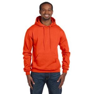 Champion S700 Adult 9 oz. Powerblend Pullover Hood T-Shirt in Orange size XL Cotton Polyester