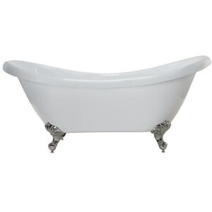 Randolph Morris Victoria 70 Inch Acrylic Double Slipper Clawfoot Tub - No Faucet Drillings - Imperial Ball & Claw Feet RMA70DS0WSIC