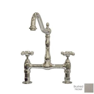 Randolph Morris Bridge Style Sink Faucet with Metal Cross Handles RMK728MC-BN
