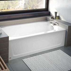 Bootz Kona BootzCast 60 x 30 Porcelain Enamel Alcove Right-Hand Drain Bathtub in White KONA-6030-R-WH