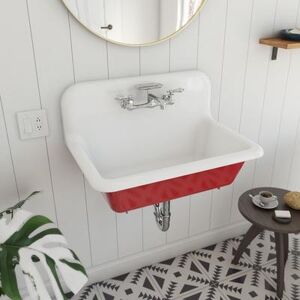 Randolph Morris 30 Inch Cast Iron High Back Farm Sink RMCASTSINK30-RED