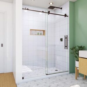 Dreamline Enigma-X 56-60 in. W x 76 in. H Clear Sliding Shower Door in Oil Rubbed Bronze SD61600760VDX06