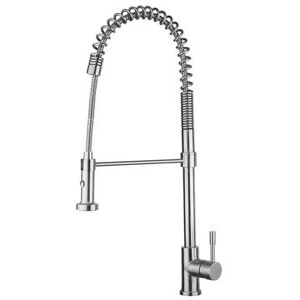 Whitehaus Collection Waterhaus Commercial Faucet with Pull Down Spray WHS1634-SK-PSS