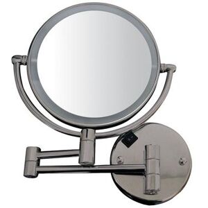 Whitehaus Collection Round Wall Mount Dual Led 7X Magnified Mirror WHMR912-BN